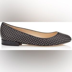 Jimmy Choo. Jessie Flats. Black Nappa Leather with Silver Micro Studs. Size 36.
